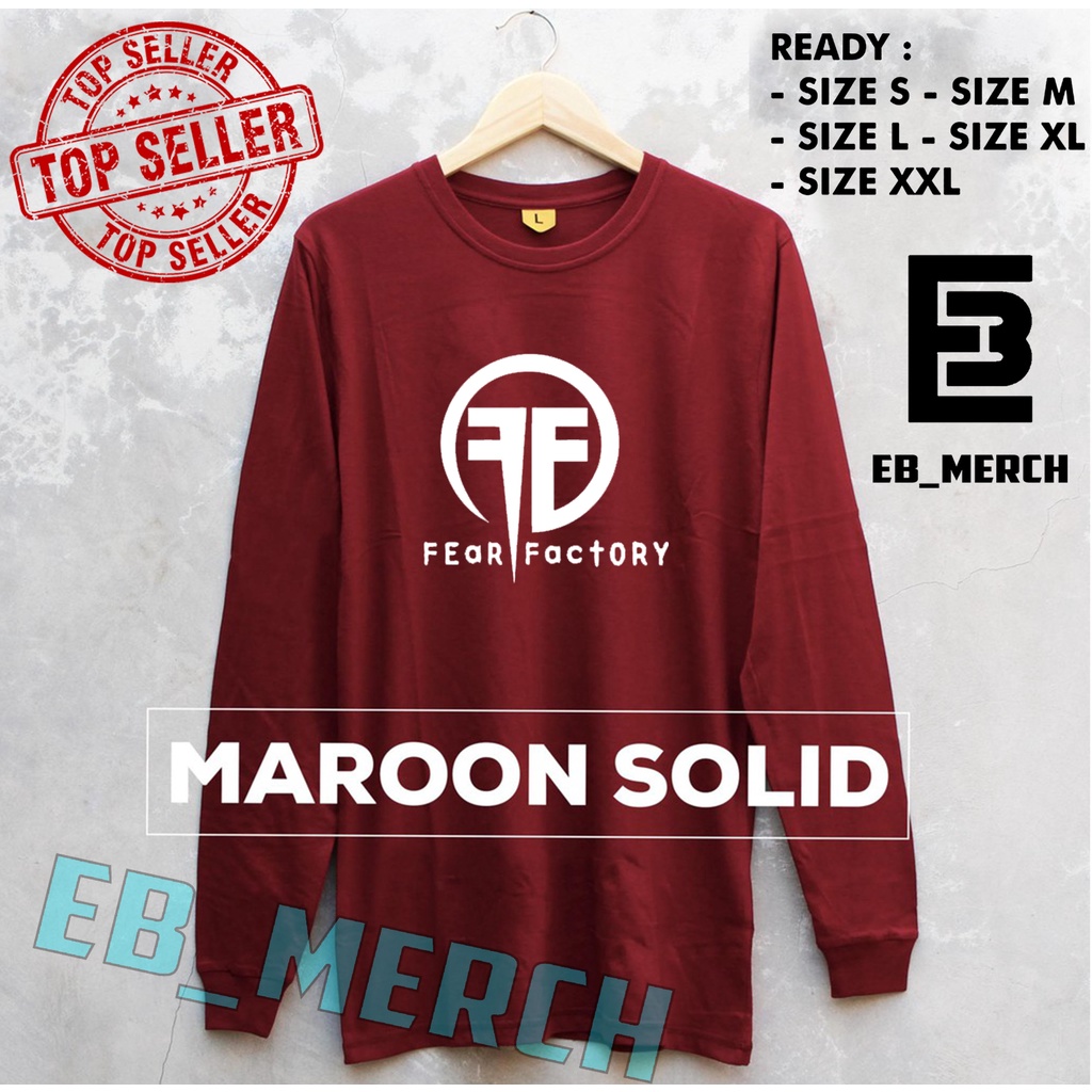 Import Quality!!! MURAH BAJU KAOS LENGAN PANJANG  FEAR FACTORY- BAND METAL  keren EB_MERCH