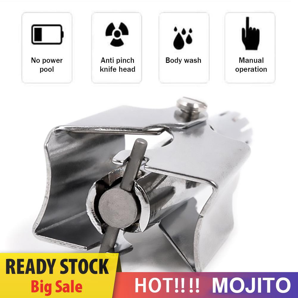 Mojito Alat Cukur Bulu Hidung / Telinga Manual Bahan Stainless Steel Dapat Dicuci