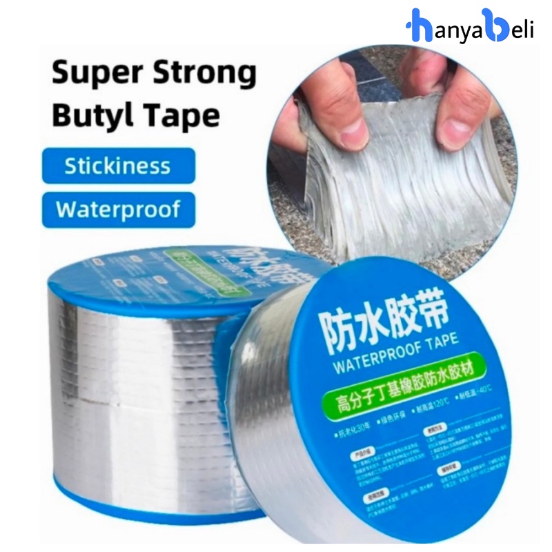 Lakban Anti Bocor Anti Air Aluminium Foil Butyl Waterproof Tape