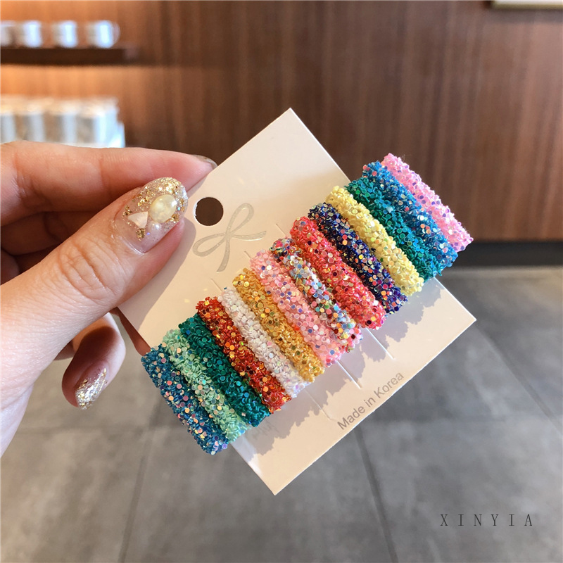 Rainbow Hair Claw Jepit Rambut Besar Untuk Aksesoris Fashion Wanita Korea