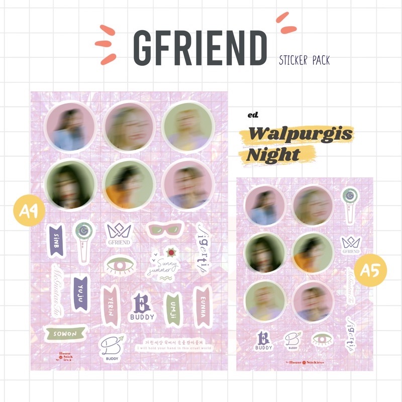 Stiker Kpop GFRIEND Walpurgis Night Album Edition (Unofficial / Fanmade)