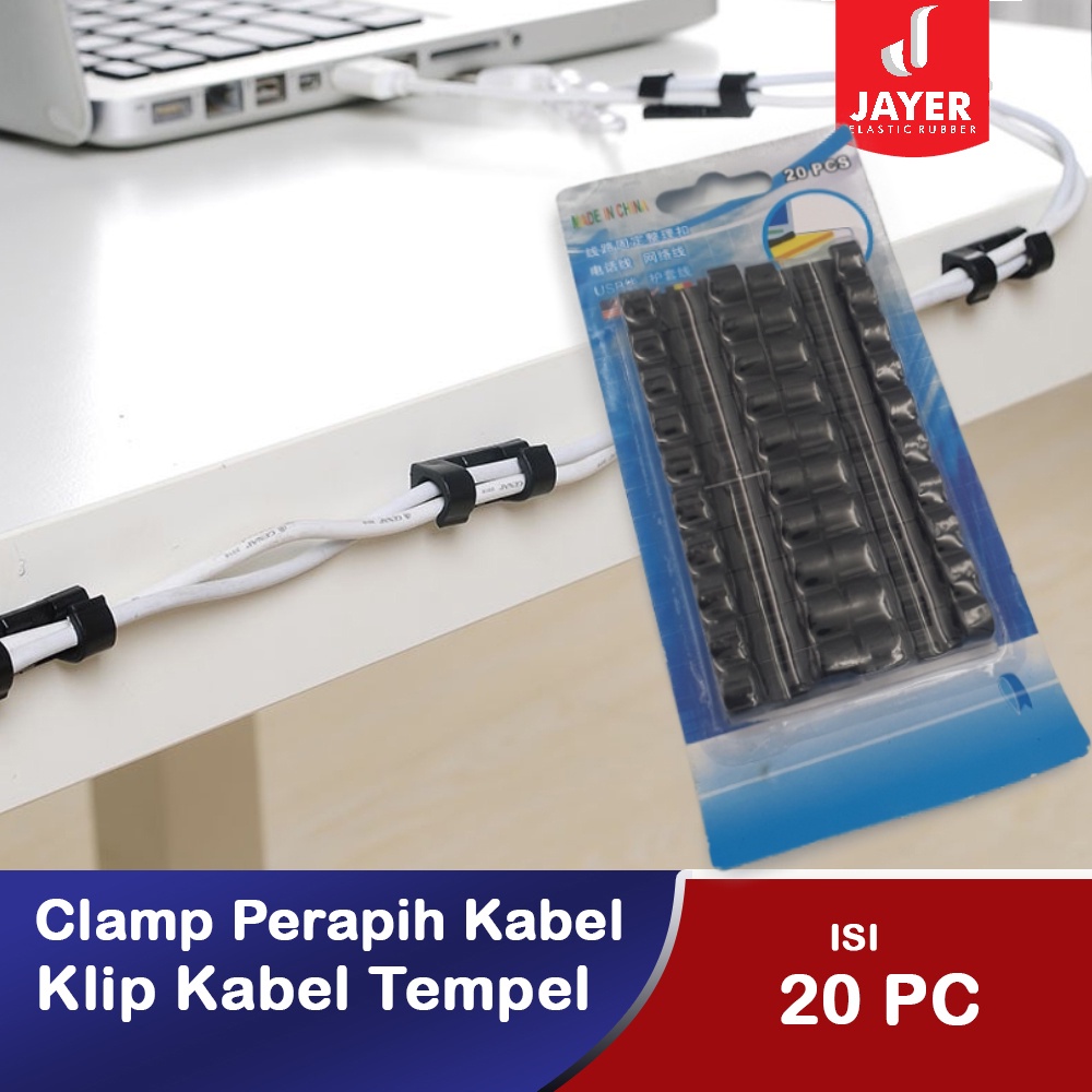 KLIP PERAPIH KABEL ORGANIZER KABEL DINDING ISI 20 PCS