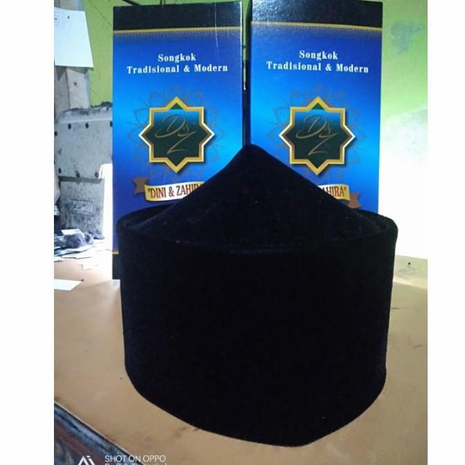 Peci Songkok Cheng Ho Kopyah Cheng Ho Kopiah Cheng Ho Bludru Hitam