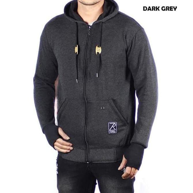 Zurrel Jaket Sweater Hoodie Polos Dark Grey