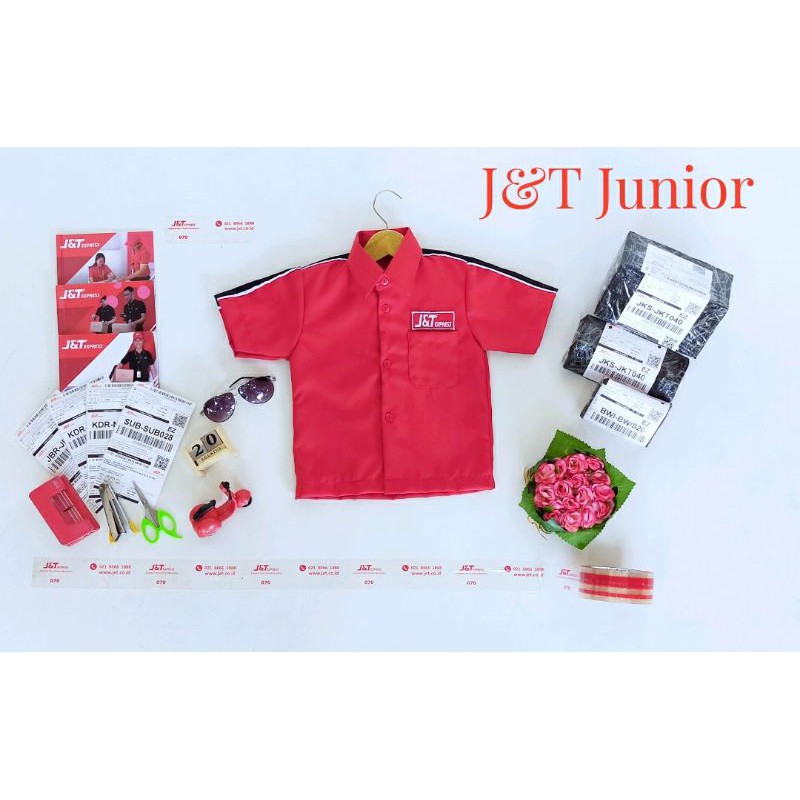 [KOSTUM] KEMEJA JNT VERSI ANAK J&T EXPRESS TERLARIS 
