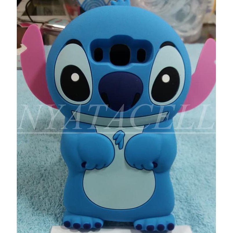 NEW CASE 4D STITCH SAMSUNG J7 2016 J710/KARAKTER/LILO/EAR/SOFTCASE/SOFT/3D - BIRU MILENIA