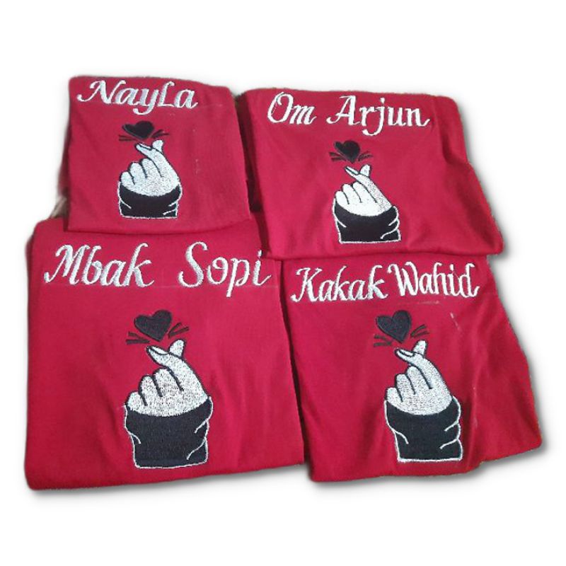 KitaKapel Kaos Bordir Nama Kaos Couple Keluarga Kaos Family bahan combed 24s 30s