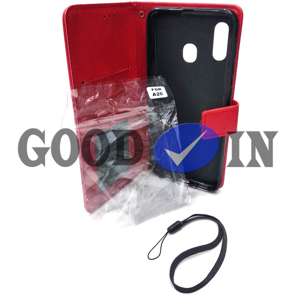Flip Case - Flip Polos - Case Dompet Kulit Polos - Case Samsung A20