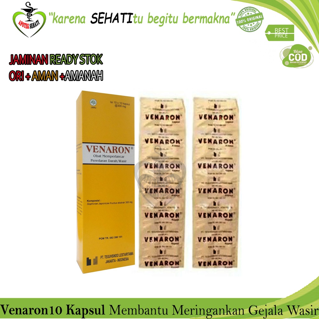 VENARON KAPSUL PER STRIP ISI 10 TABLET OBAT WASIR HERBAL