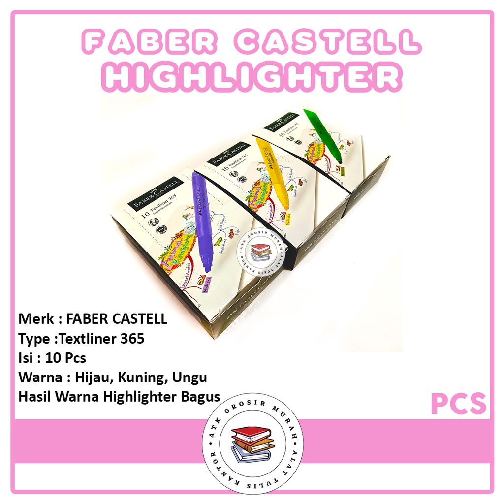 Jual Faber Castell Highlighter Textliner 365 Superfluorescent - Pcs ...
