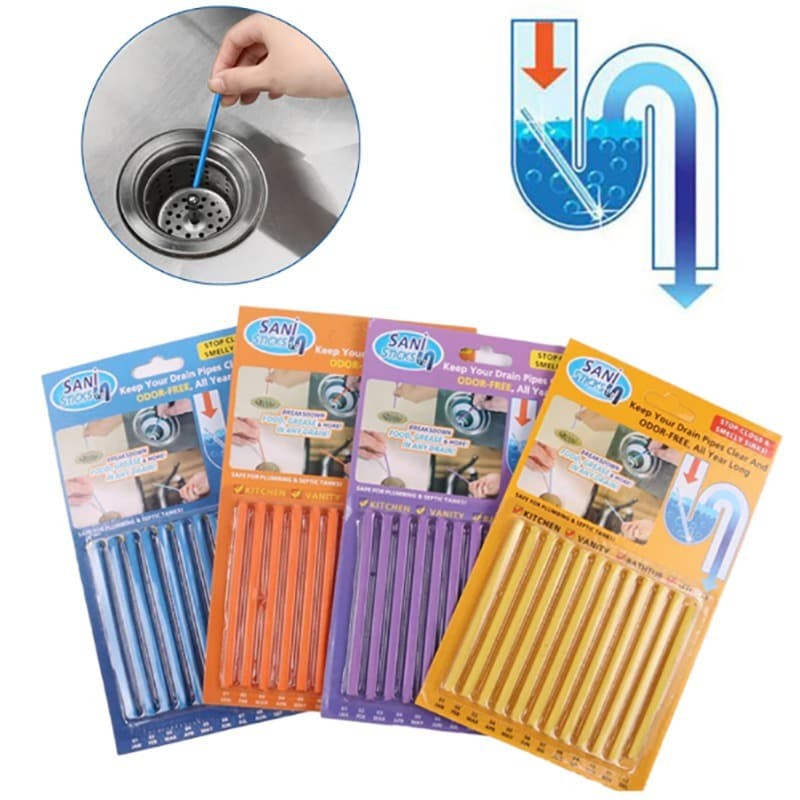 Sani Stick Drain Pembersih Saluran Air Mampet Pewangi Pipa Wastafel / Toilet Tangki