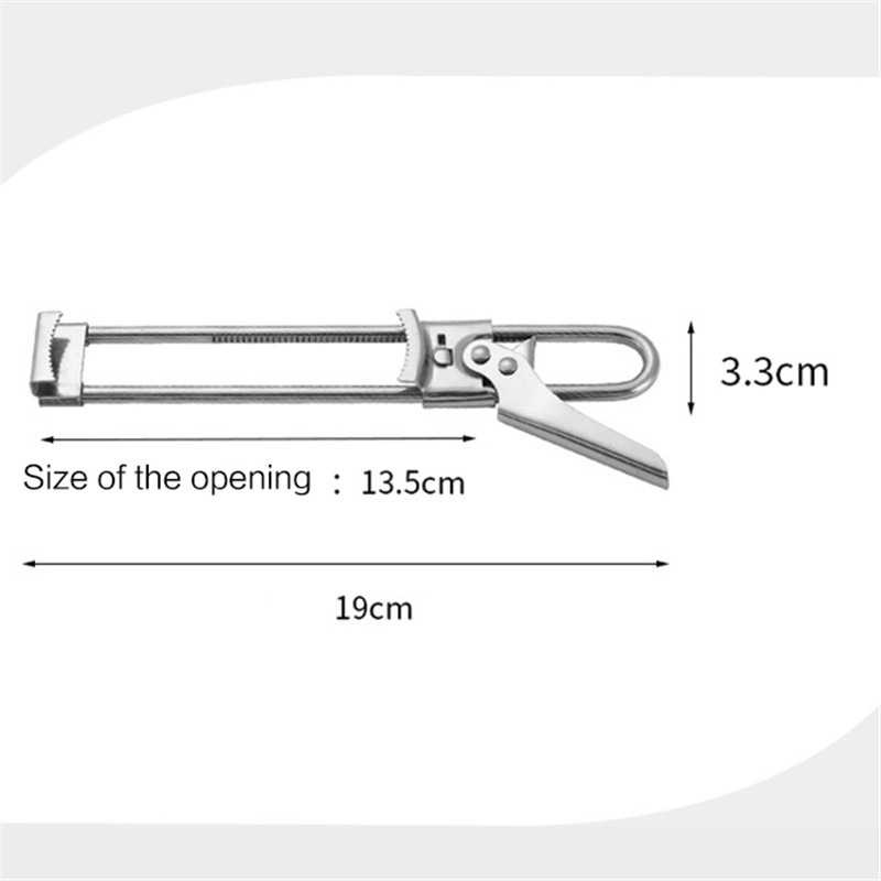 Pembuka Tutup Kaleng Botol Toples Dapur Jar Opener Material Stainless Steel Desain Efektif Multifungsi Berkualitas