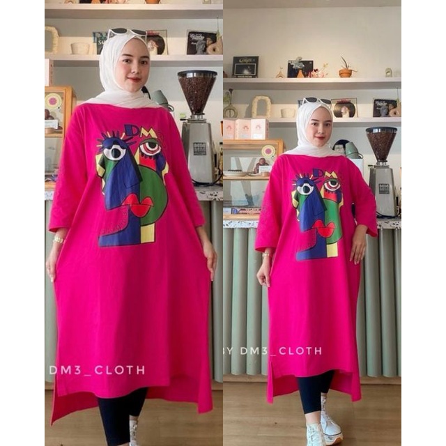 Dm3 ORIGINAL 100% /LONG TUNIK DM3/LONG TUNIK KAOS/LONG TUNIK JUMBO/LONG TUNIK WANITA/FASHION MUSLIM