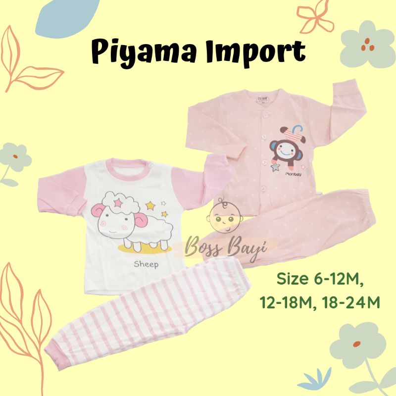 Piyama Import Bayi Anak Perempuan