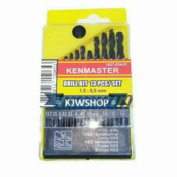 Mata Bor Besi Set 13 pcs KENMASTER Mata Bor Set KENMASTER 13pcs Drill Bit Set 13 pcs Kenmaster Mata 