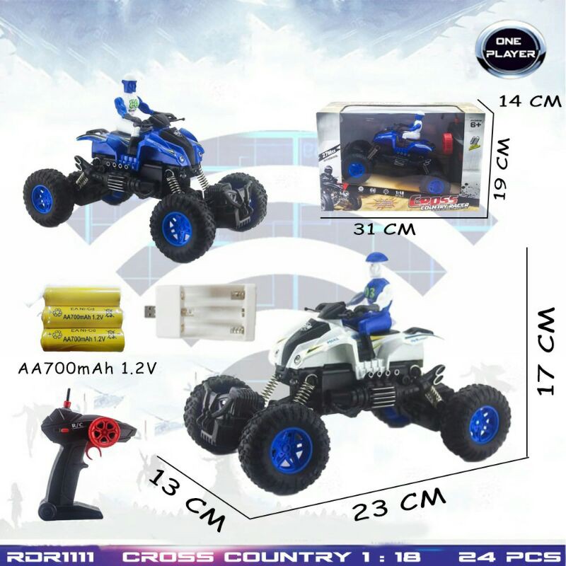 RC Rock Crawler Offroad Motor Polisi (Putih) Remote Control Remot Kontrol RADAR