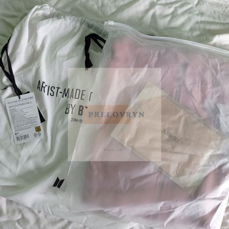 [READY INA] BTS Merch Made by Artist JK Jungkook ARMYST Zip-Up Hoody Pink size L hoodie zipup