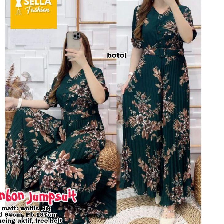 Harga Bersahabat.. JUMPSUIT CERUTY PLISKET WANITA