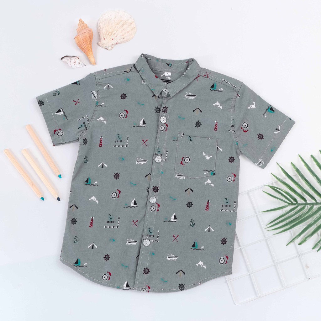 MOKOKOMO kemeja anak laki-laki kids SEAL kemeja anak pria baju lebaran anak fashion anak laki laki