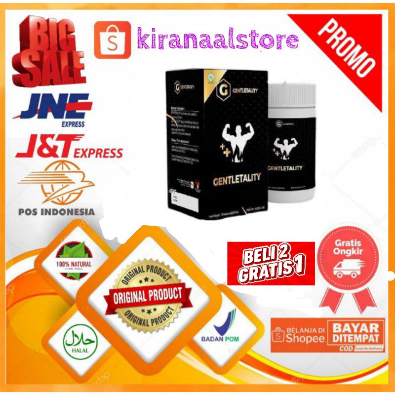 GENTLETALITY 100% ORIGINAL BPOM - Suplemen Herbal Penambah Stamina Pria Dewasa