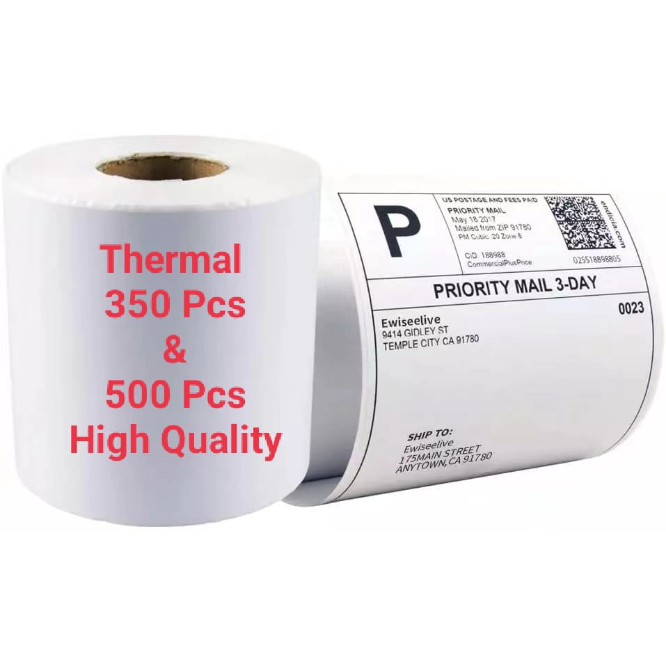 Kertas Thermal Label Barcode 100 x 150 mm isi 500 Pcs - 1250 Pcs Harga Termurah