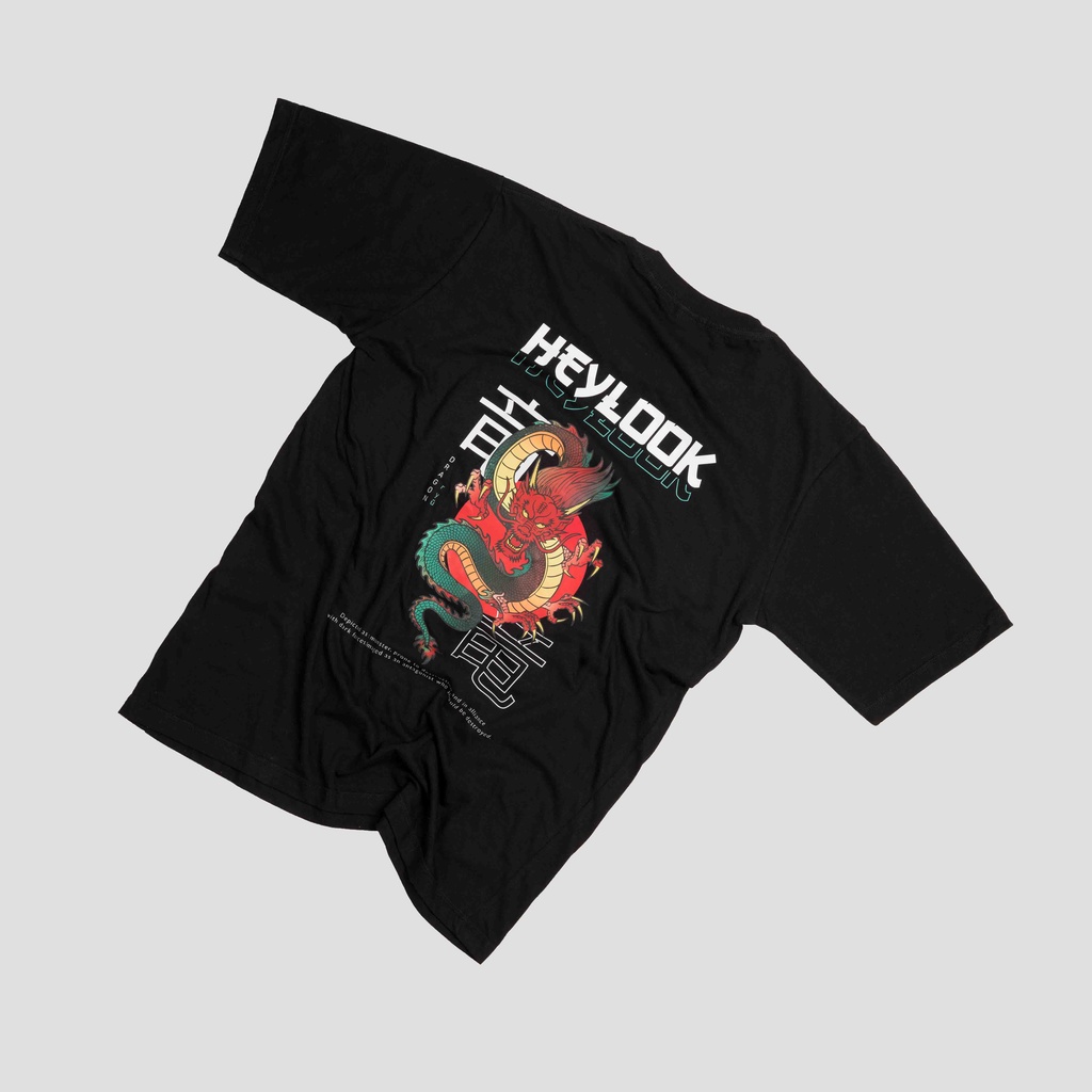 HEYLOOK Project - DRAGON T-Shirt Pria Kaos Pria Distro Oblong