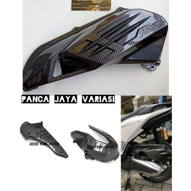 PAKETAN 3IN 2IN TUTUP/COVER CVT HAWA FILTER PCX 160  ADV 160 SMOKE BENING KARBON NEMO VARIASI MIKA CVT TRANSPARAN BENING