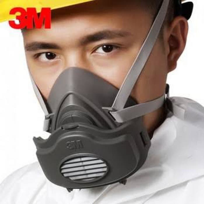 Masker 3M 3200 + filter cotton 3M 3700 Half Reusable Respirator