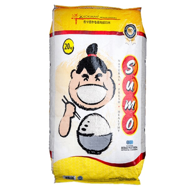 BERAS PREMIUM SUMO KUNING 20KG NASI PULEN HALAL MUI