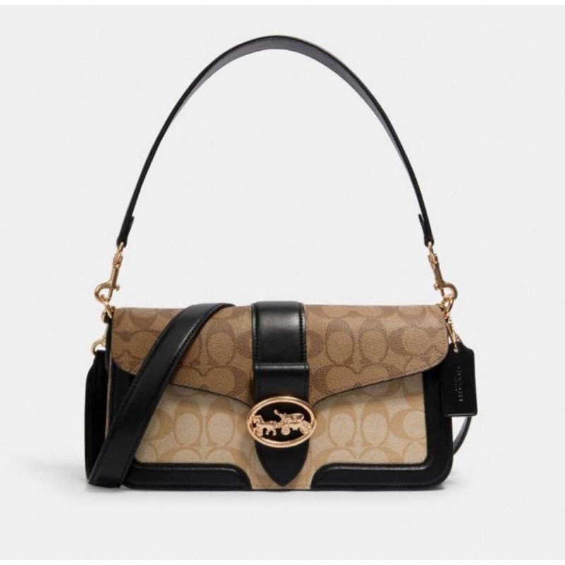 Coach Georgie Shoulder Bag In Blocked Signature Canvas(5509)