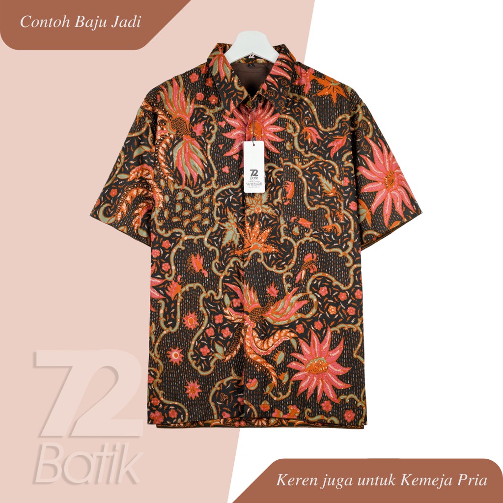 BAHAN BATIK PREMIUM Katun Motif Bunga Warna Hitam Nila Hijau 722542 Cap 72 Jarik Jarit Samping Kebat Panjang Batik Katun Modern Premium Bahan Seragam Batik Pernikahan Kantor Keluarga Murah Kamen Jadi Batik Bali Lembaran