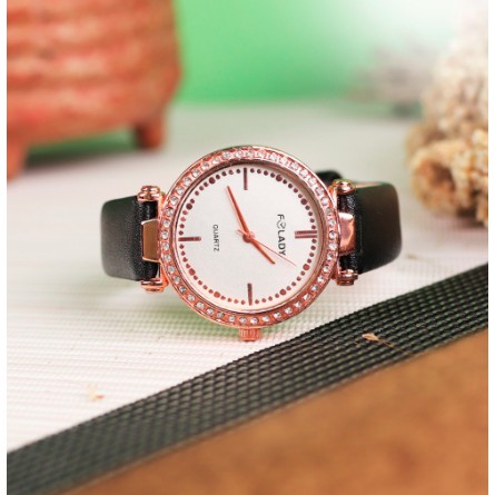 JAM TANGAN ORIGINAL FOLADY MURAH FASHION DIAMOND WOMAN WATCH / FY002