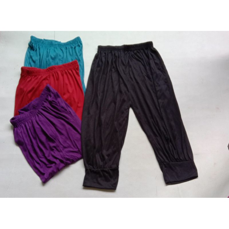 Celana/celamis 3/4 Alladin Kerut Besar Polos Jumbo