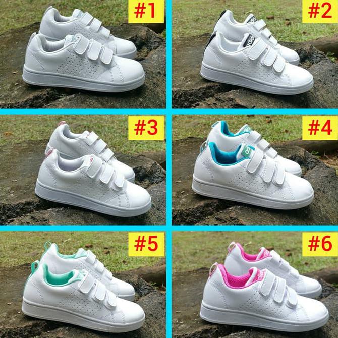DISKON Sepatu Anak Adidas Neo Advantage Putih Perekat Sepatu Sekolah Anak - 31