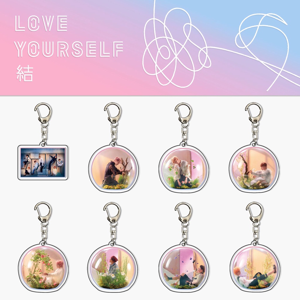 Gantungan Kunci Seri Bts love yourself Bahan Akrilik