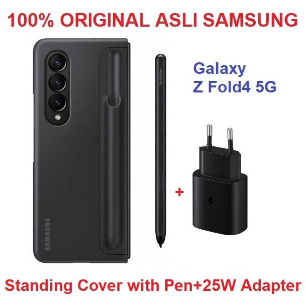 Bundling Samsung Z Fold4 5G Standing Cover with Pen + 25W Adapter ori