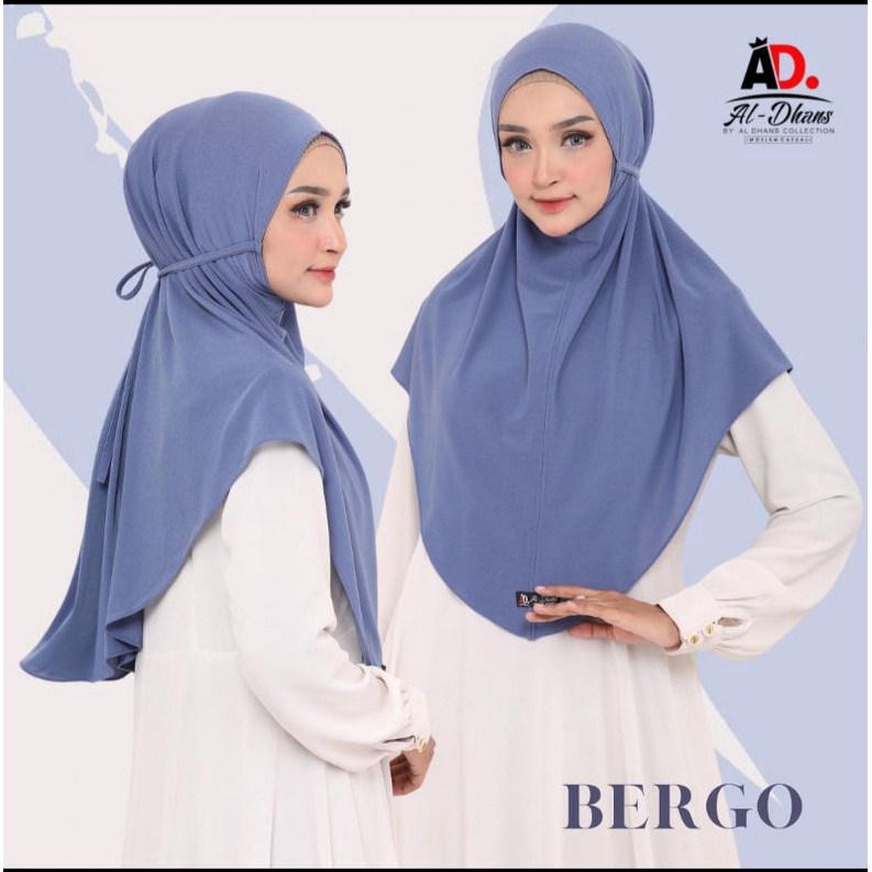 ( ORIGINAL ALDHANS 022) BERGO SHAFA AL-DHANS HIJAB | JILBAB INSTAN | KERUDUNG KEKINIAN | KHIMAR CANTIK-Denim