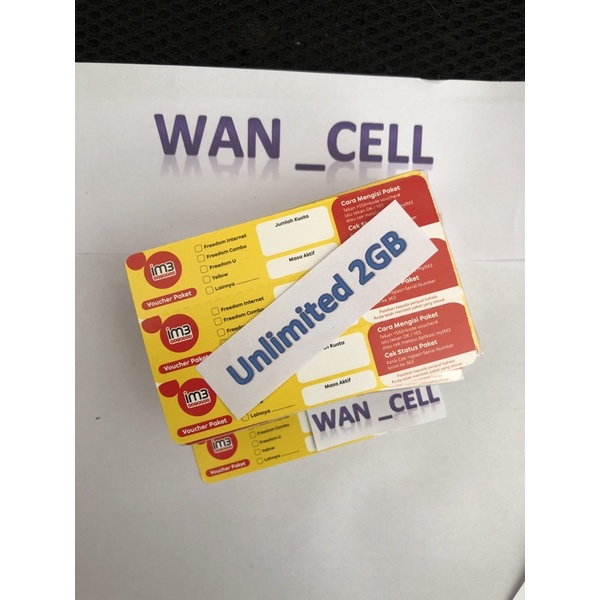 voucher indosat unlimited 2 gb full (7,5 gb)