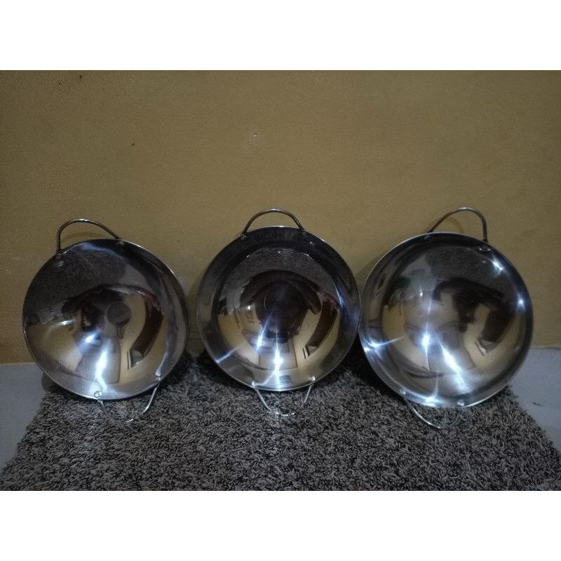 Wajan Stainless Steel mini 22 cm 24 cm dan 25 cm