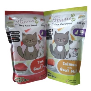 Makanan kucing Dryfood FLINNIE berat 800gr