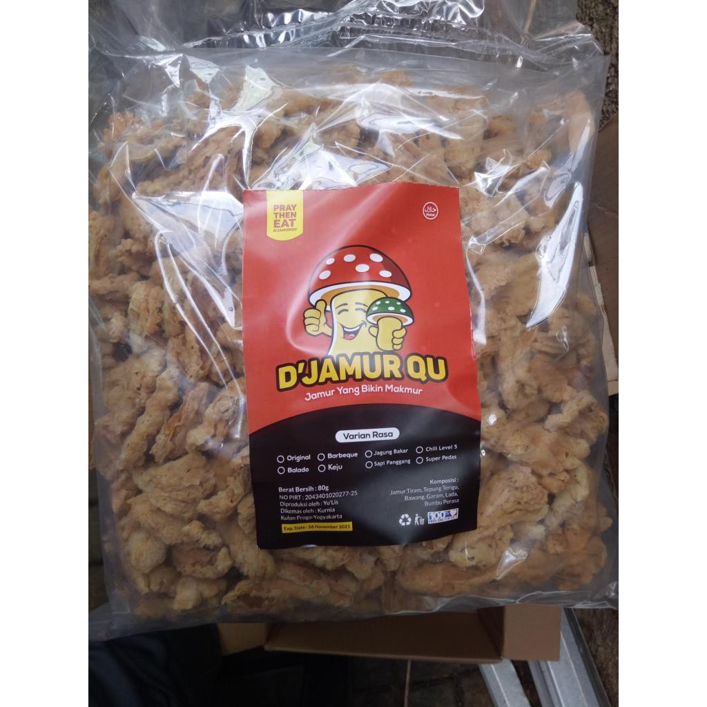 

Jamur Crispy Kiloan Kripik jamur Super Crispi Camilan Sehat Jamur Tiram Best Seller 500gram