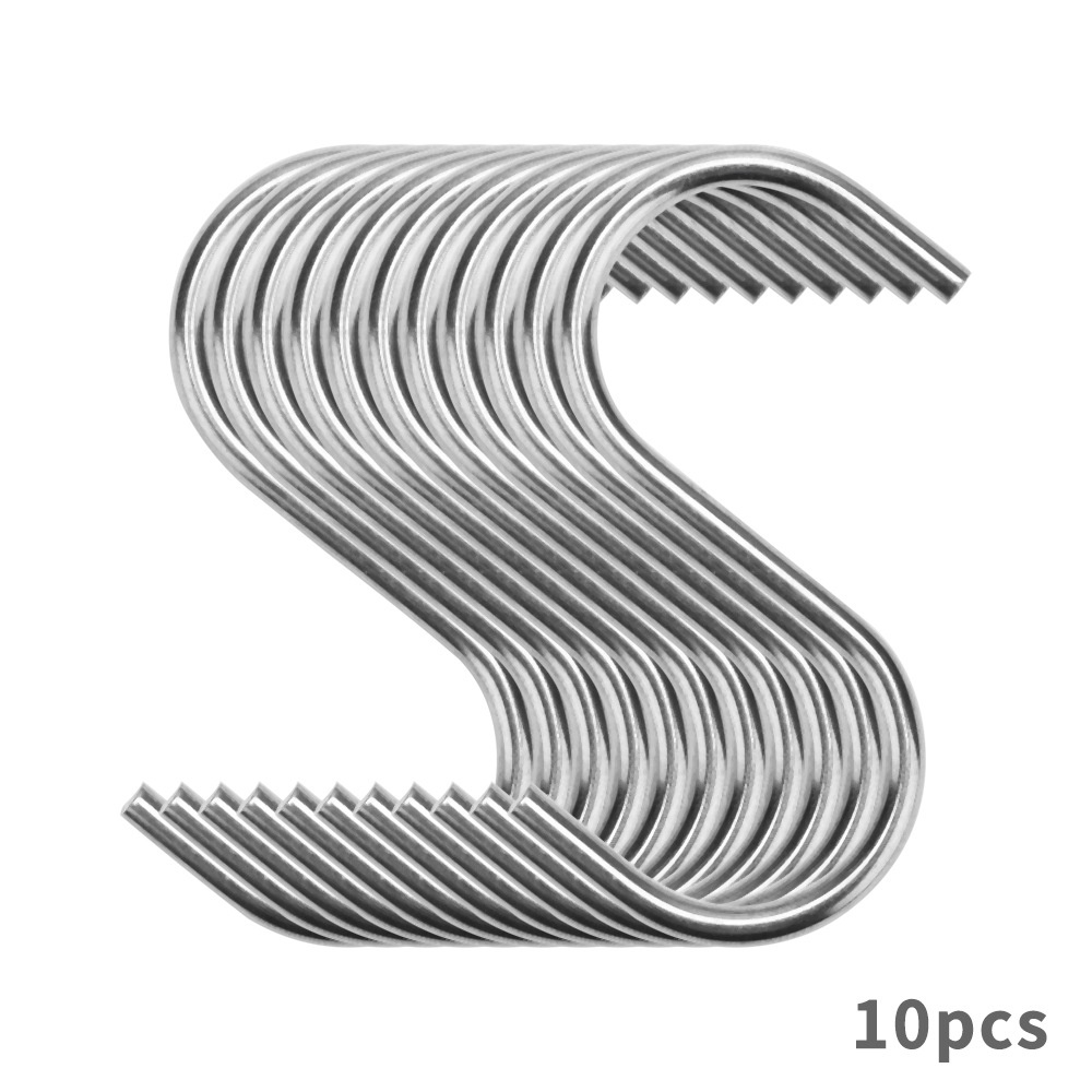 10PCS Hanging Hanger Storage Holders Organizer Household Home Essential Useful S Shaped Hooks