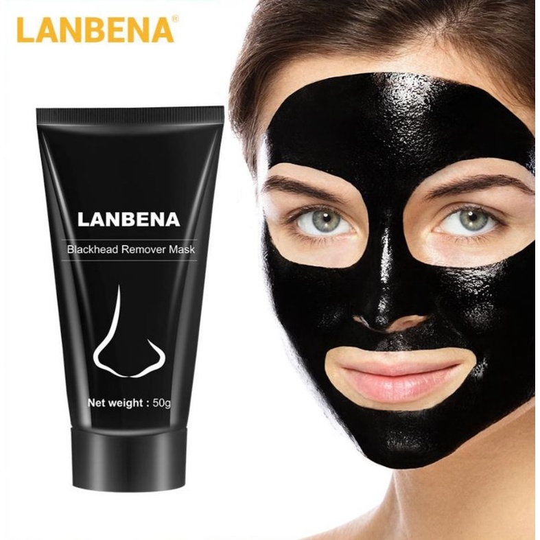 Lanbena Blackhead Remover Mask Peel Off / Lanbena Masker Komedo Ampuh / Lanbena Masker Arang Komedo Hidung Wajah / Masker Menghilangkan Komedo &amp; Mengangkat Sel Kulit Mati / Masker Mengurangi Jerawat / Masker Mencerahkan Kulit Wajah &amp; Melembutkan Wajah