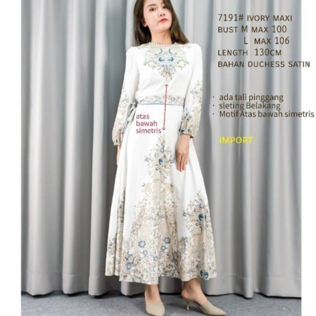TM 7191 Dress ivory maxi import