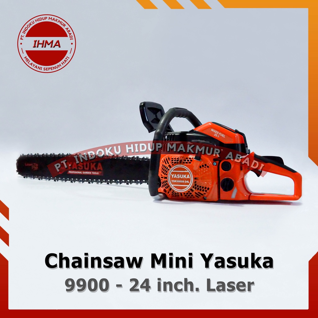 Chainsaw Yasuka 9900 24 inch. LASER – Mesin Gergaji Kayu Mini