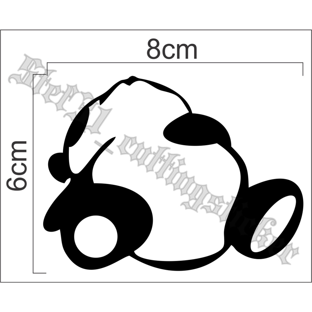 

Stiker cutting gambar panda tidur