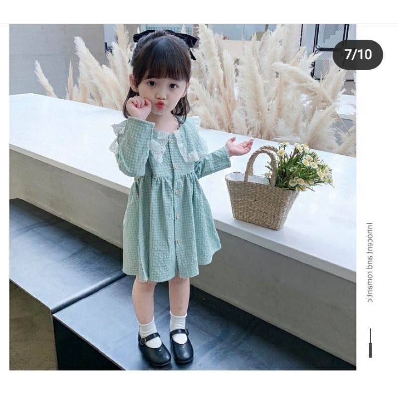 dress small square girl, baju anak impor murah dan berkualitas