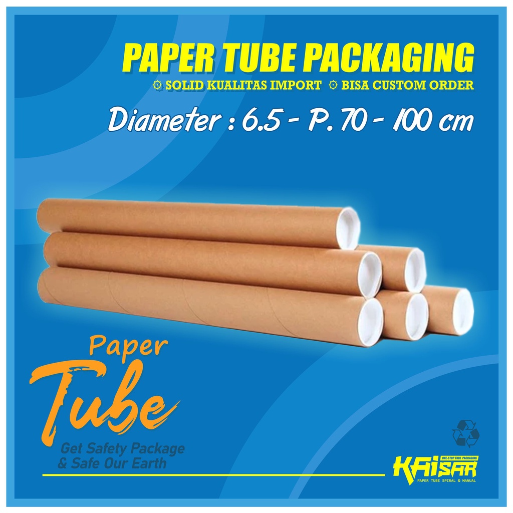 

paper tube tabung packing - diameter 6.5 plus tutup putih