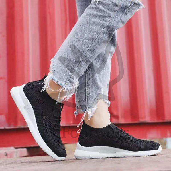 MFW Baek Sin - Sepatu Sneakers Wanita Casual-Black
