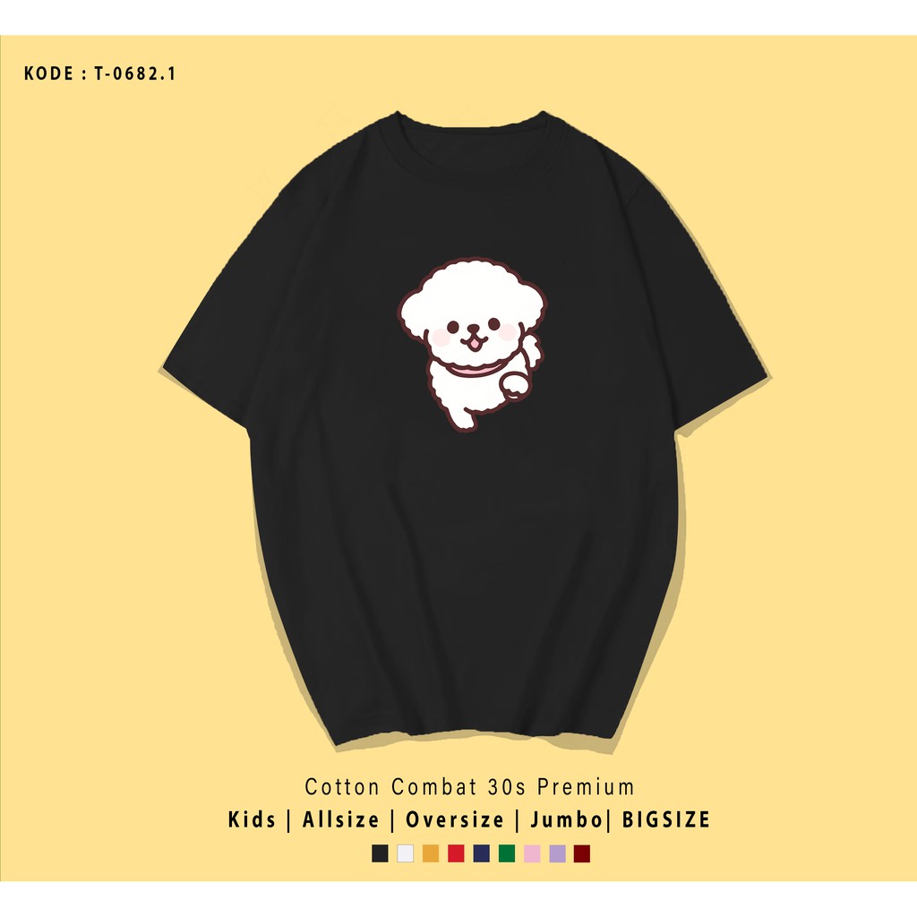 T-SHRIT / KAOS UNISEX / SHIRO EDITION / DOG LOVERS / BAHAN COMBED 30S / ADEM DAN HALUS